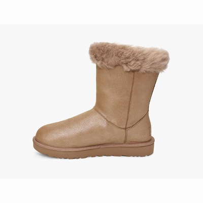 Botas UGG Classic Fluff Pin Mulher Marrom | PT-YDBAS